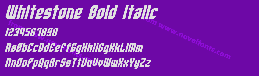 Whitestone Bold ItalicPreview