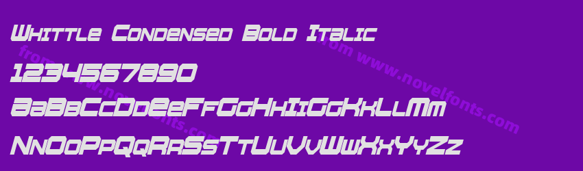 Whittle Condensed Bold ItalicPreview