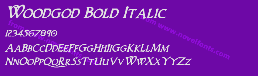 Woodgod Bold ItalicPreview