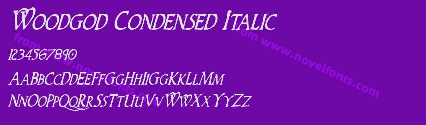 Woodgod Condensed ItalicPreview