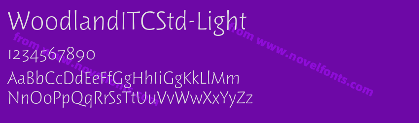 WoodlandITCStd-LightPreview