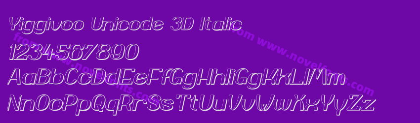 Yiggivoo Unicode 3D ItalicPreview