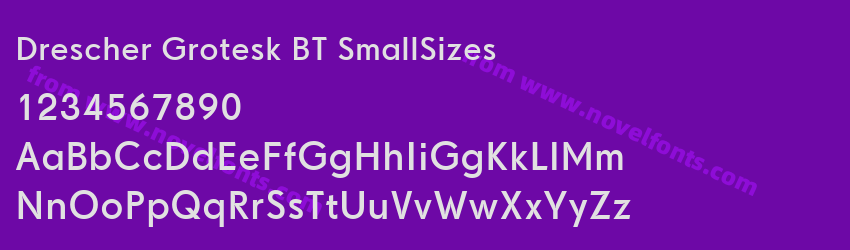 Drescher Grotesk BT SmallSizesPreview