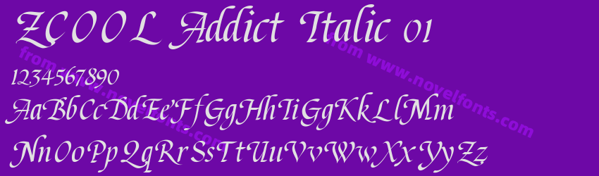 ZCOOL Addict Italic 01Preview