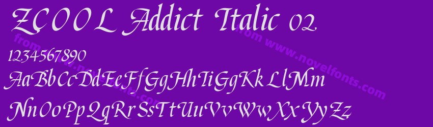 ZCOOL Addict Italic 02Preview