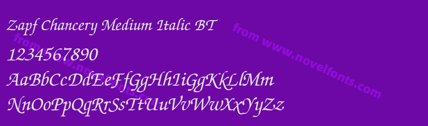 Zapf Chancery Medium Italic BTPreview