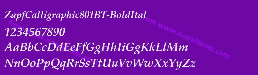 ZapfCalligraphic801BT-BoldItalPreview