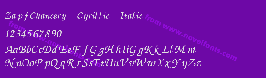 ZapfChancery Cyrillic ItalicPreview