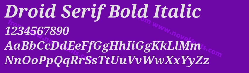 Droid Serif Bold ItalicPreview