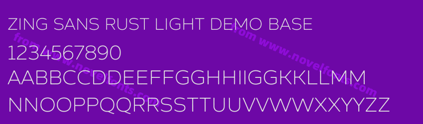 Zing Sans Rust Light Demo BasePreview