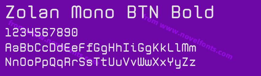 Zolan Mono BTN BoldPreview