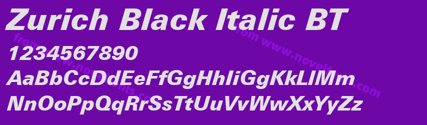 Zurich Black Italic BTPreview