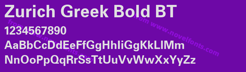 Zurich Greek Bold BTPreview