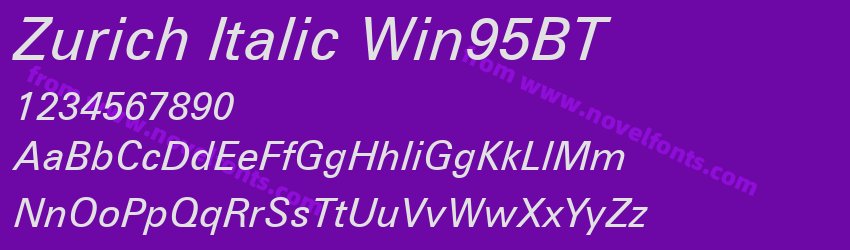 Zurich Italic Win95BTPreview