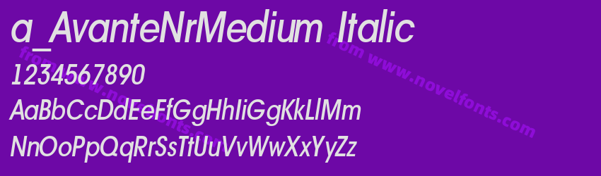 a_AvanteNrMedium ItalicPreview