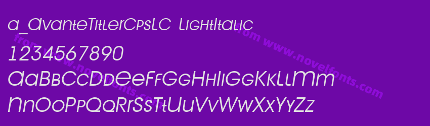 a_AvanteTitlerCpsLC LightItalicPreview