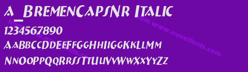 a_BremenCapsNr ItalicPreview