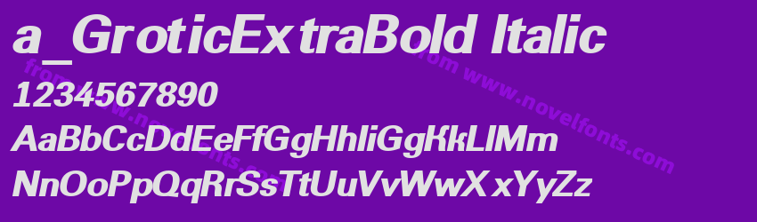 a_GroticExtraBold ItalicPreview