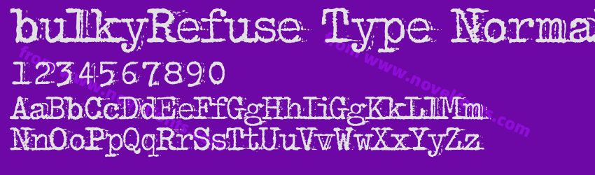 bulkyRefuse Type NormalPreview