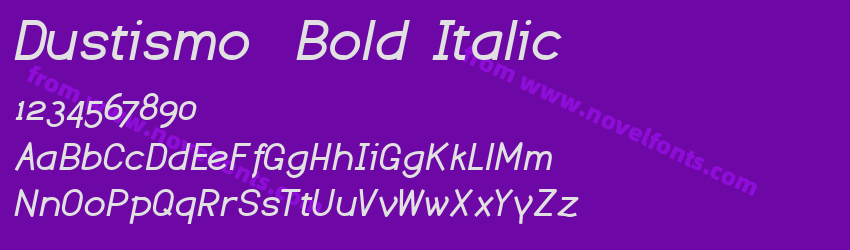 Dustismo  Bold ItalicPreview