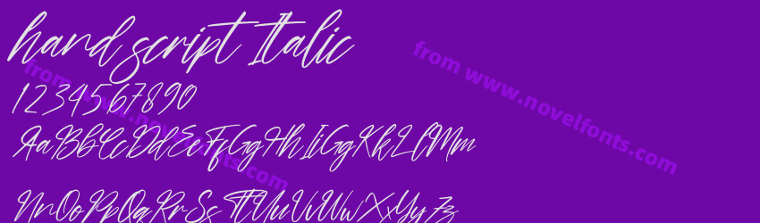 hand script ItalicPreview