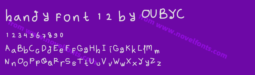 handy font 12 by OUBYCPreview