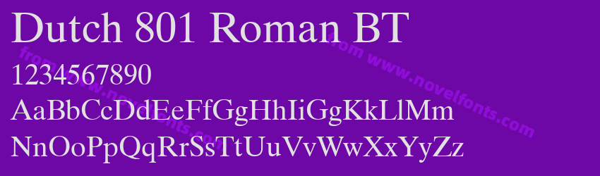 Dutch 801 Roman BTPreview