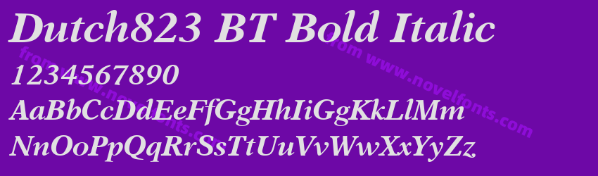 Dutch823 BT Bold ItalicPreview