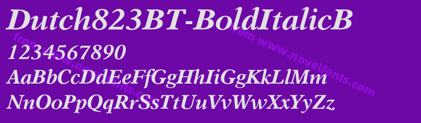 Dutch823BT-BoldItalicBPreview