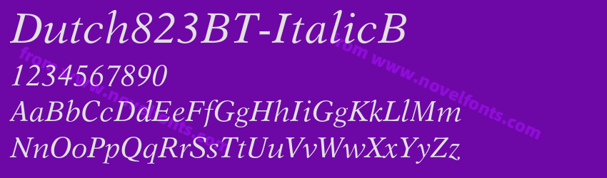 Dutch823BT-ItalicBPreview