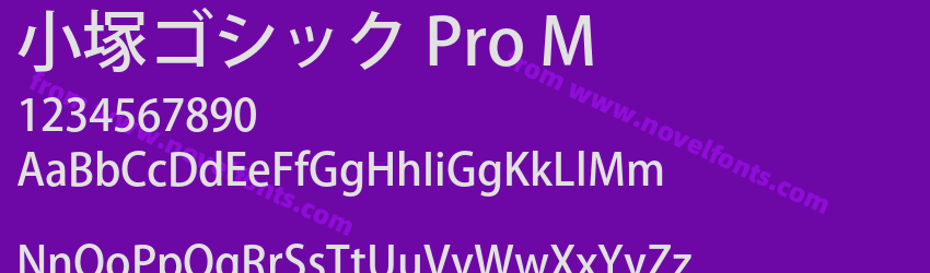 小塚ゴシック Pro MPreview