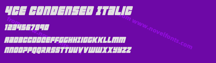 4ce Condensed ItalicPreview