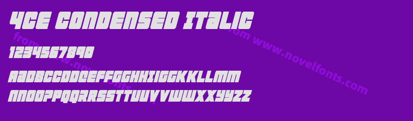 4ce Condensed ItalicPreview