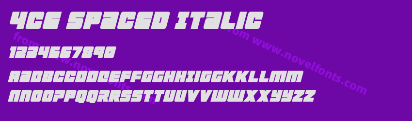 4ce Spaced ItalicPreview