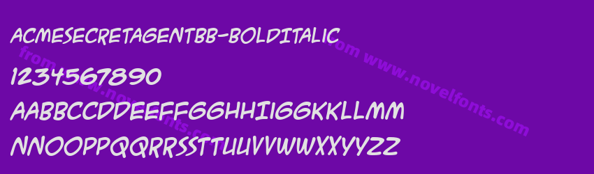 ACMESecretAgentBB-BoldItalicPreview