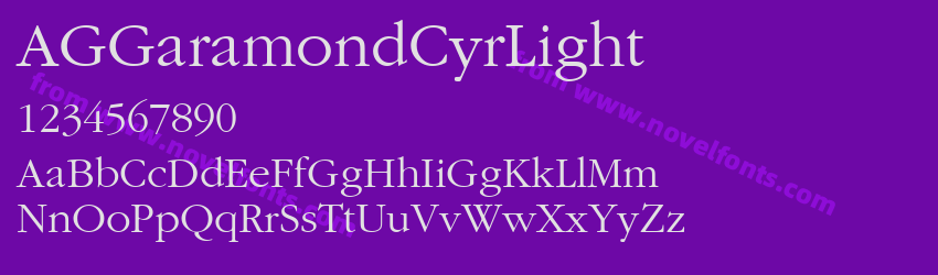 AGGaramondCyrLightPreview