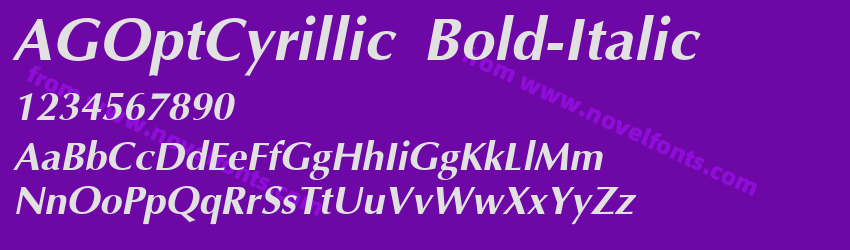 AGOptCyrillic Bold-ItalicPreview