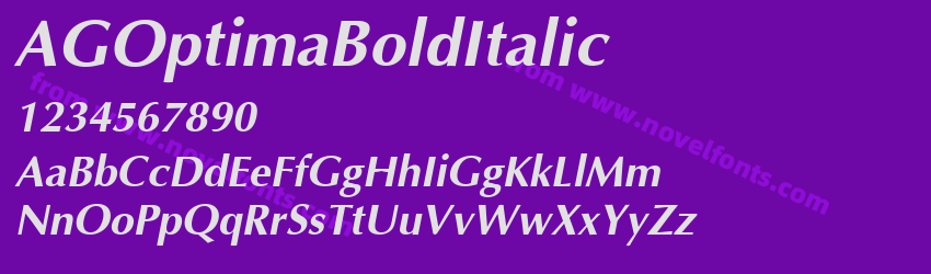 AGOptimaBoldItalicPreview