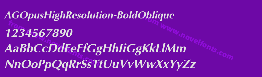 AGOpusHighResolution-BoldObliquePreview