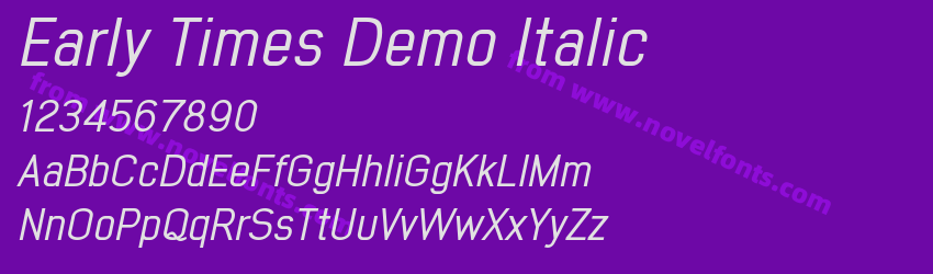 Early Times Demo ItalicPreview