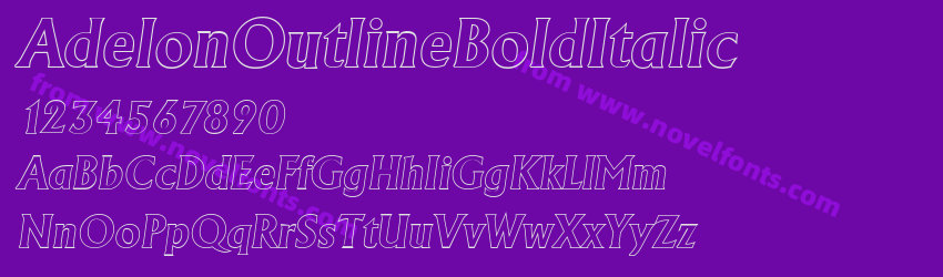 AdelonOutlineBoldItalicPreview