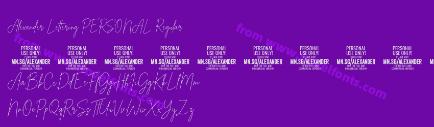 Alexander Lettering PERSONAL RegularPreview