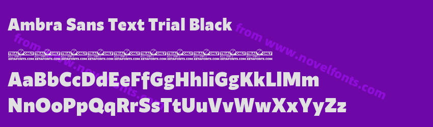 Ambra Sans Text Trial BlackPreview