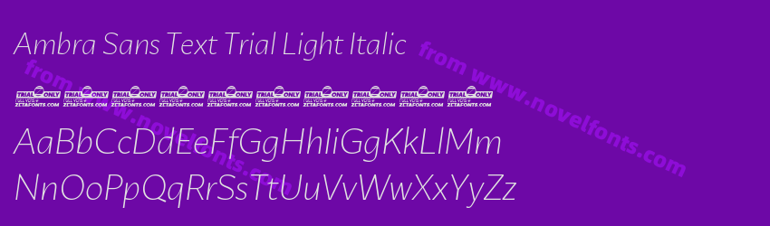 Ambra Sans Text Trial Light ItalicPreview