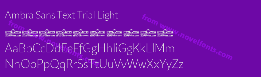 Ambra Sans Text Trial LightPreview