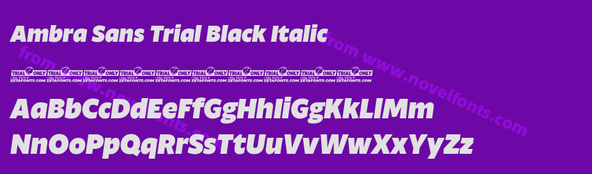 Ambra Sans Trial Black ItalicPreview