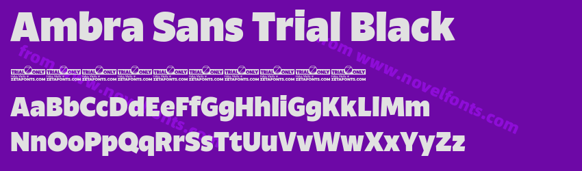 Ambra Sans Trial BlackPreview