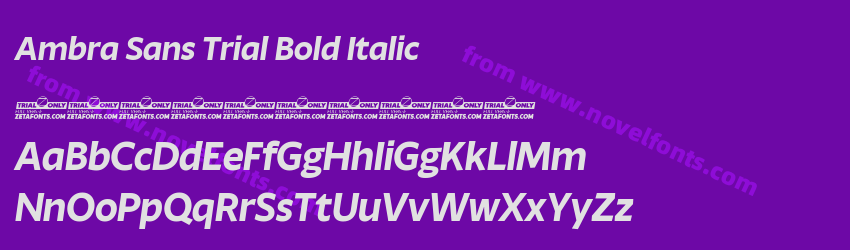 Ambra Sans Trial Bold ItalicPreview