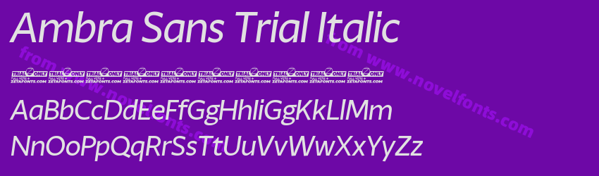 Ambra Sans Trial ItalicPreview