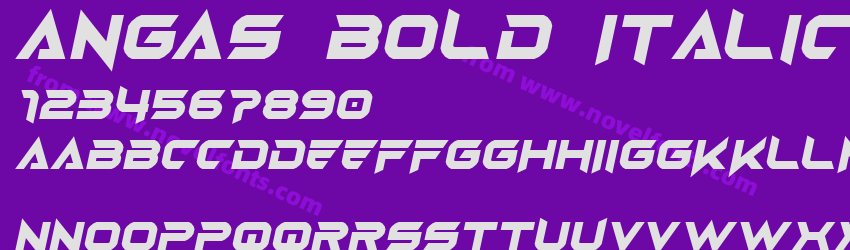 Angas Bold ItalicPreview